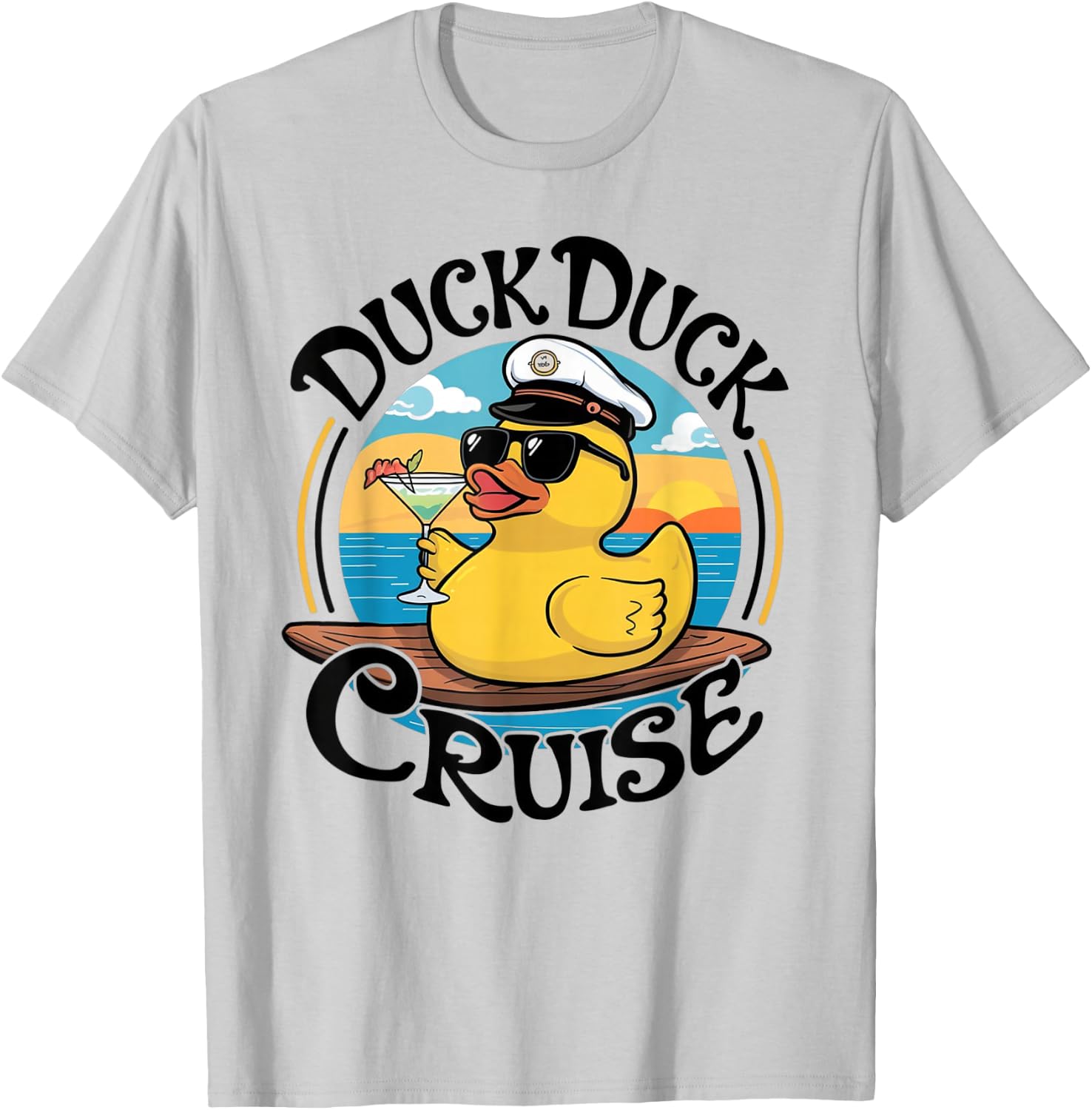Duck Duck Cruise Funny Family Cruising, Girls Gone Cruising T-Shirt - T-Shirt | Ash