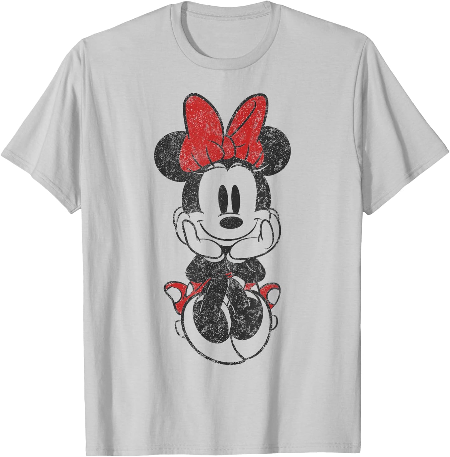 Disney Mickey and Friends Minnie Mouse Vintage Sitting T-Shirt - T-Shirt | Ash