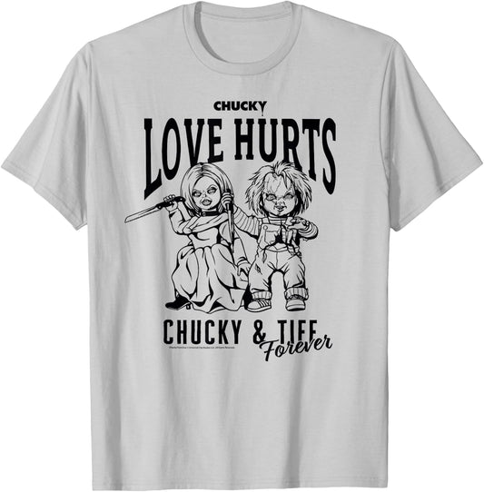Chucky & Tiff Forever Love Hurts T-Shirt - T-Shirt | Ash