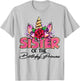 Sister of the Birthday Princess Unicorn Matching Family T-Shirt - T-Shirt | Ash