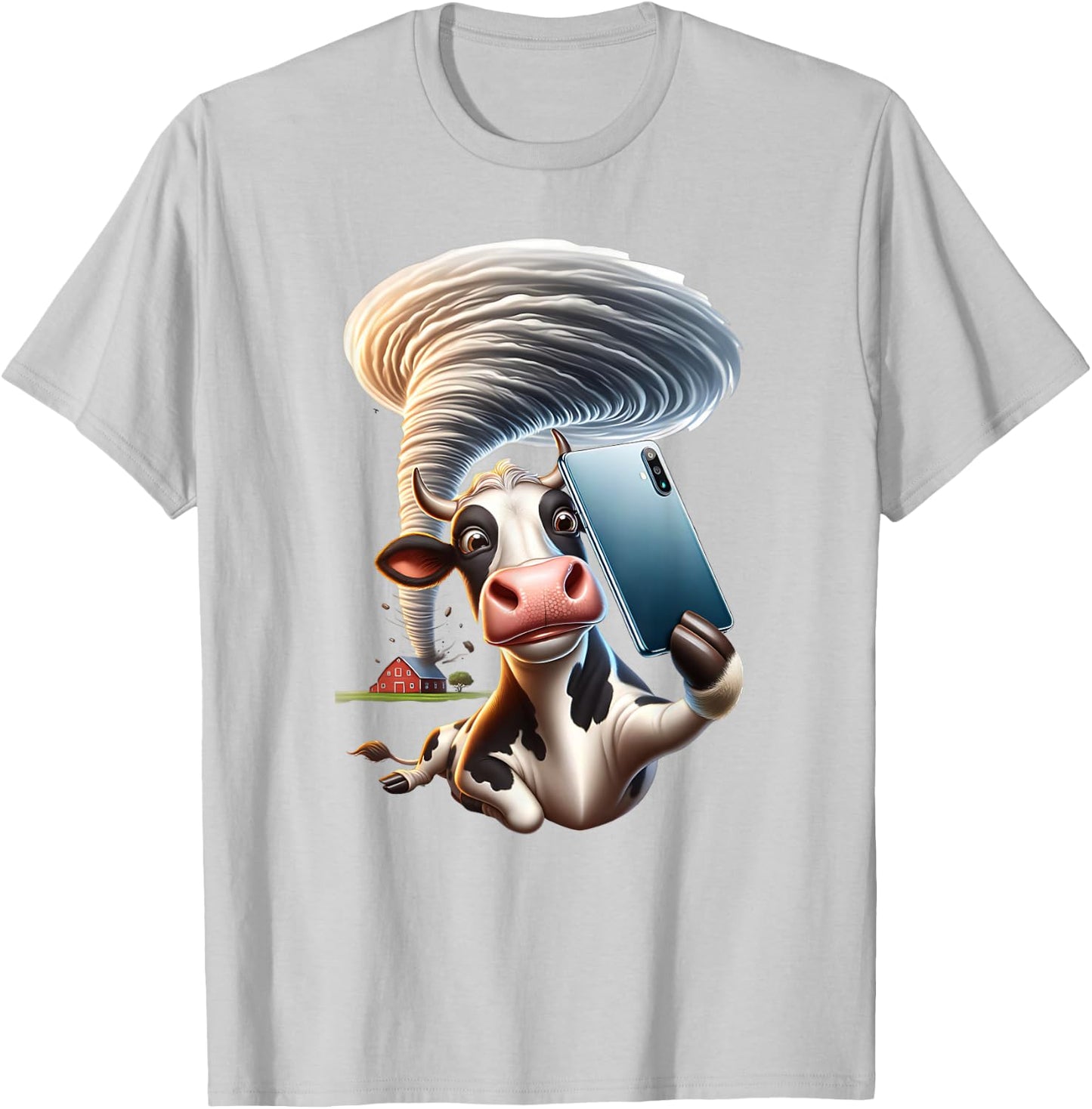 Funny Cow Tornado Meteorologist Weather T-Shirt - T-Shirt | Ash