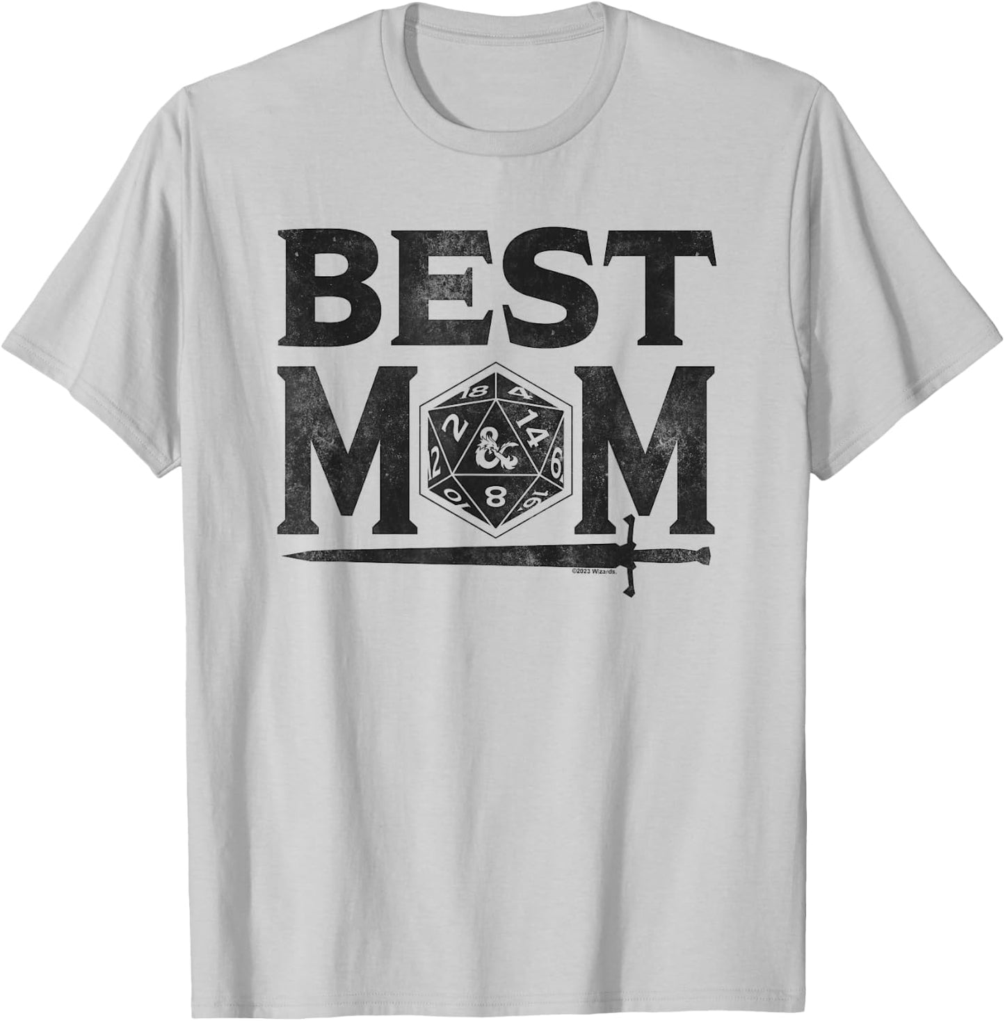 Dungeons & Dragons Mother's Day Best Mom D20 Light T-Shirt - T-Shirt | Ash