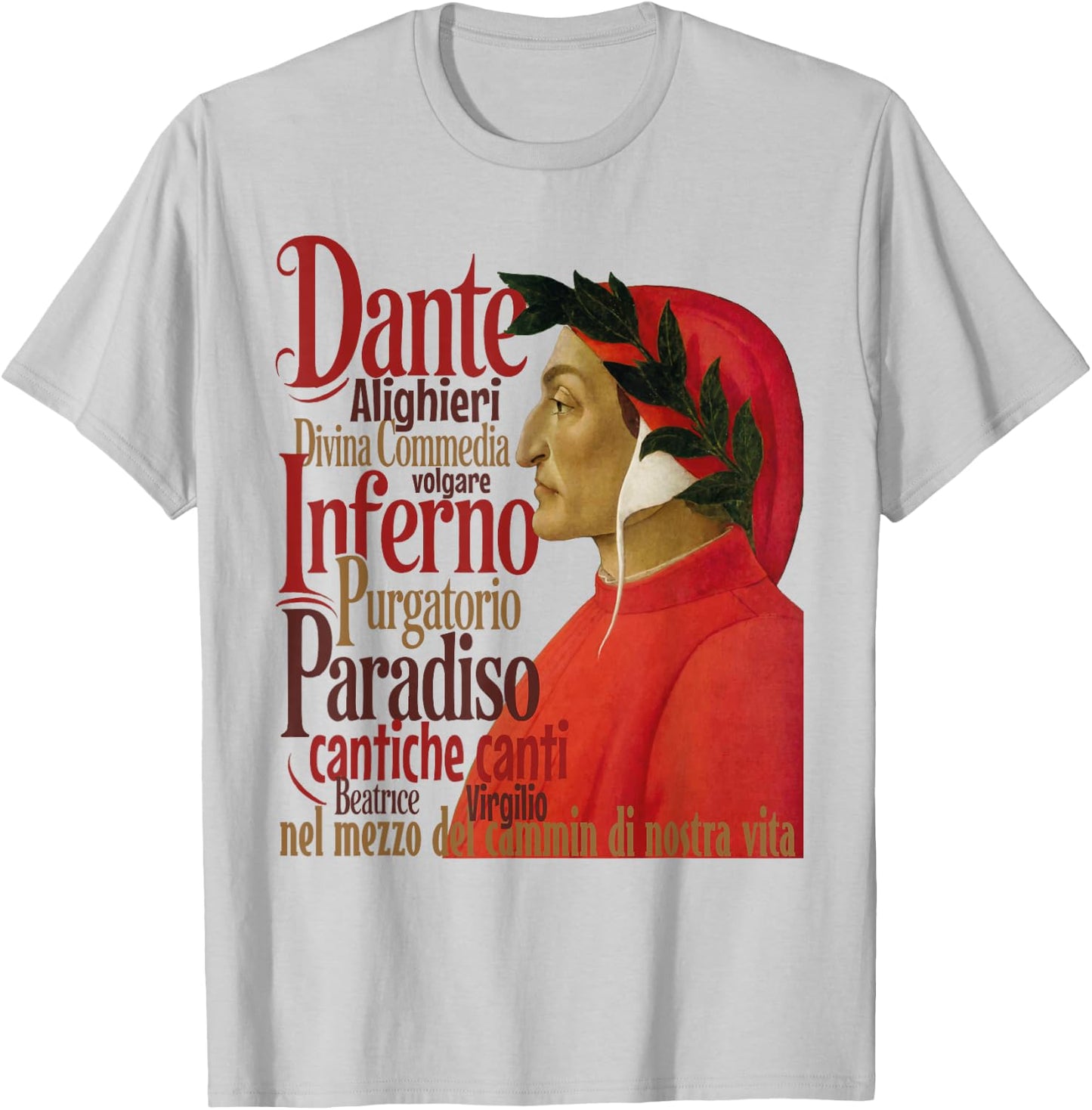 Dante Alighieri de Sandro Botticelli la Divine Comédie T-Shirt - T-Shirt | Ash