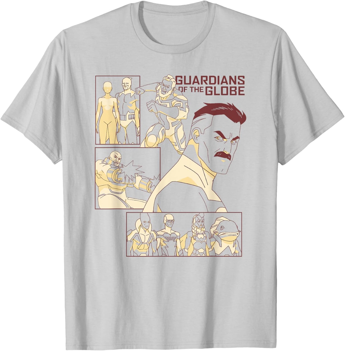 Invincible Original Guardians Of The Globe Group Shot T-Shirt - T-Shirt | Ash