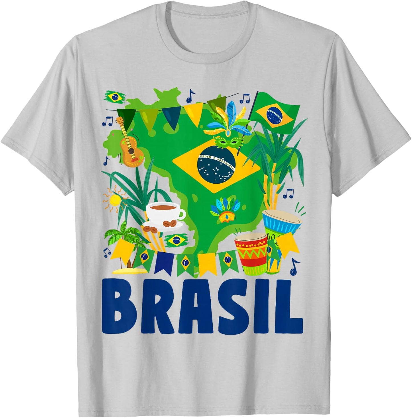 Brazil Flag - Outfit Idea - Brazilian Flag T-Shirt - T-Shirt | Ash