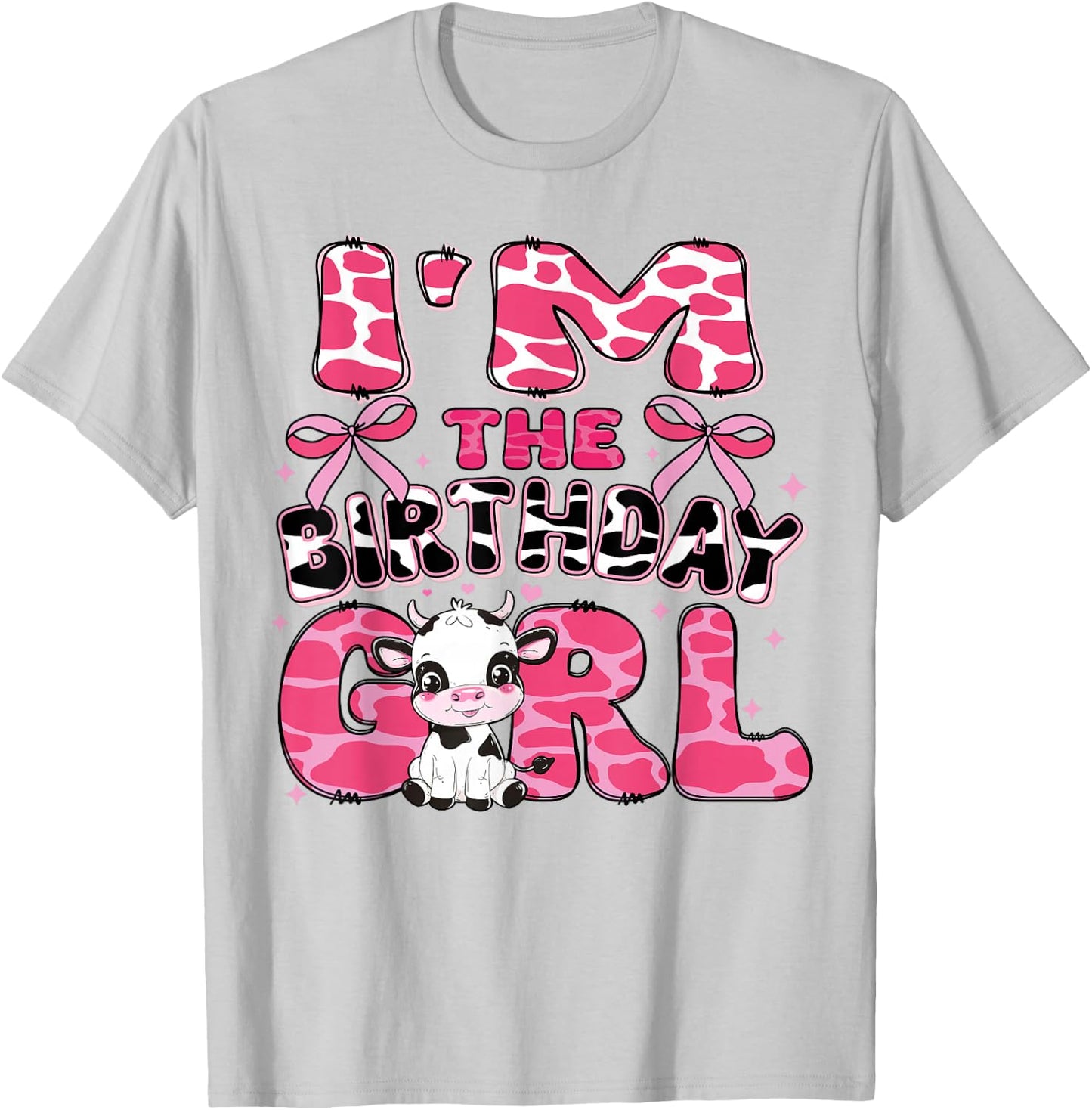 I'm the Birthday Girl Cow Farm 1st Birthday Family Matching T-Shirt - T-Shirt | Ash