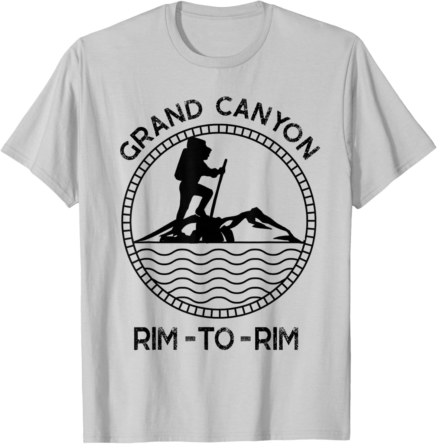 South Rim to North Rim Grand Canyon Hike in Arizona Souvenir T-Shirt - T-Shirt | Ash