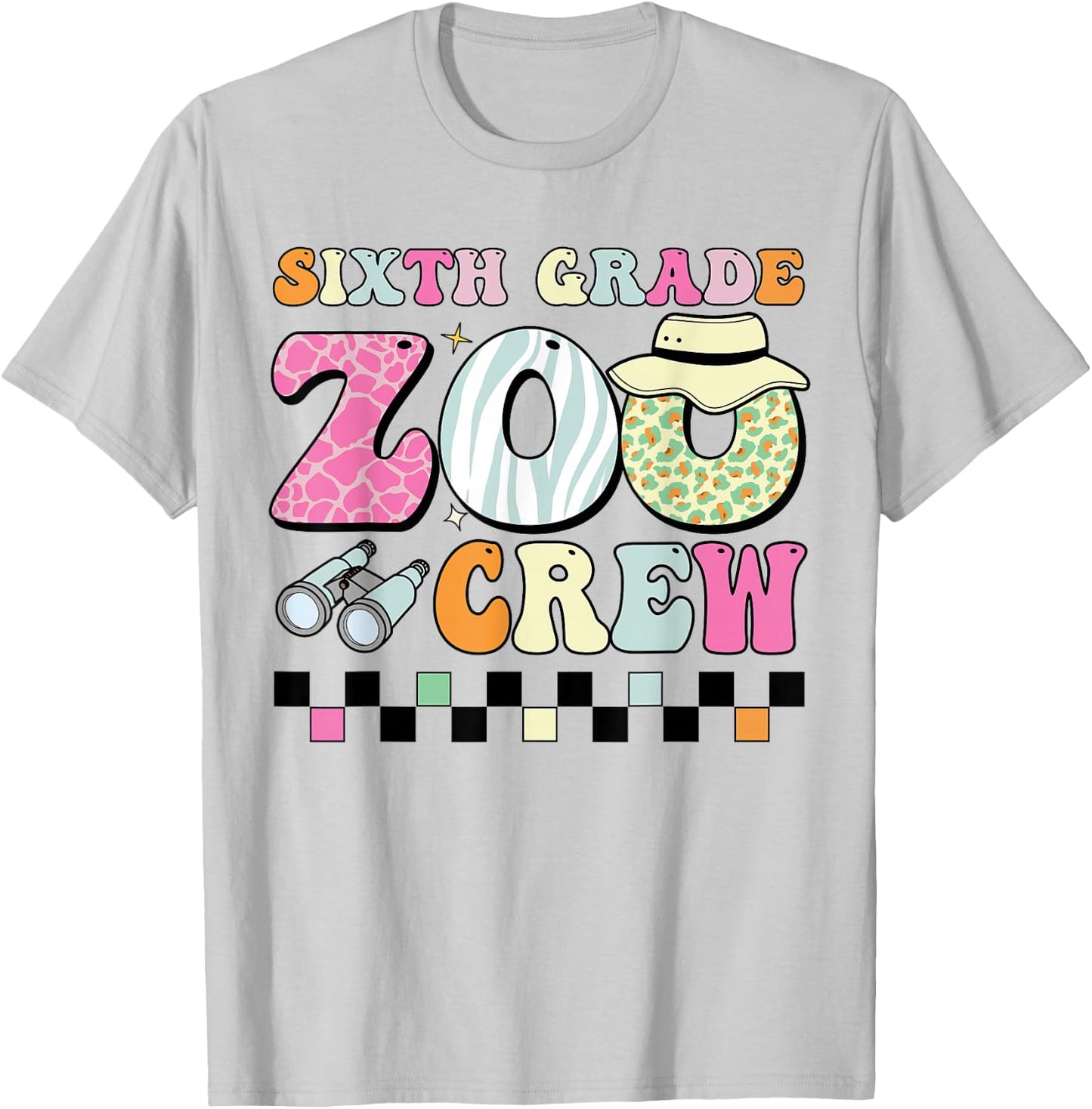 Field Zoo Trip Shirt For Teacher, Sixth Grade Crew T-Shirt - T-Shirt | Ash