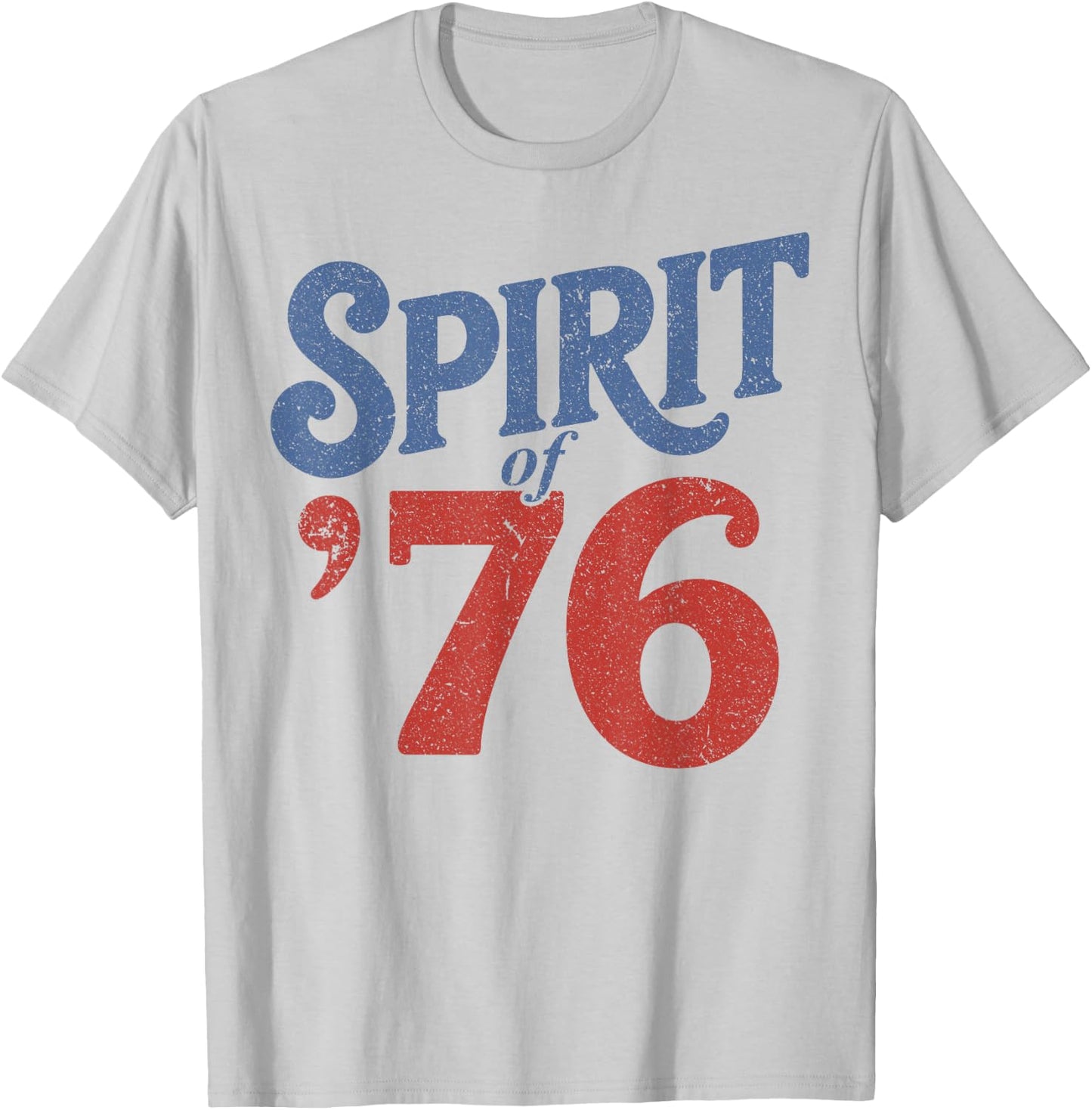 The Spirit 76 Vintage Retro 4th of July Independence Day T-Shirt - T-Shirt | Ash