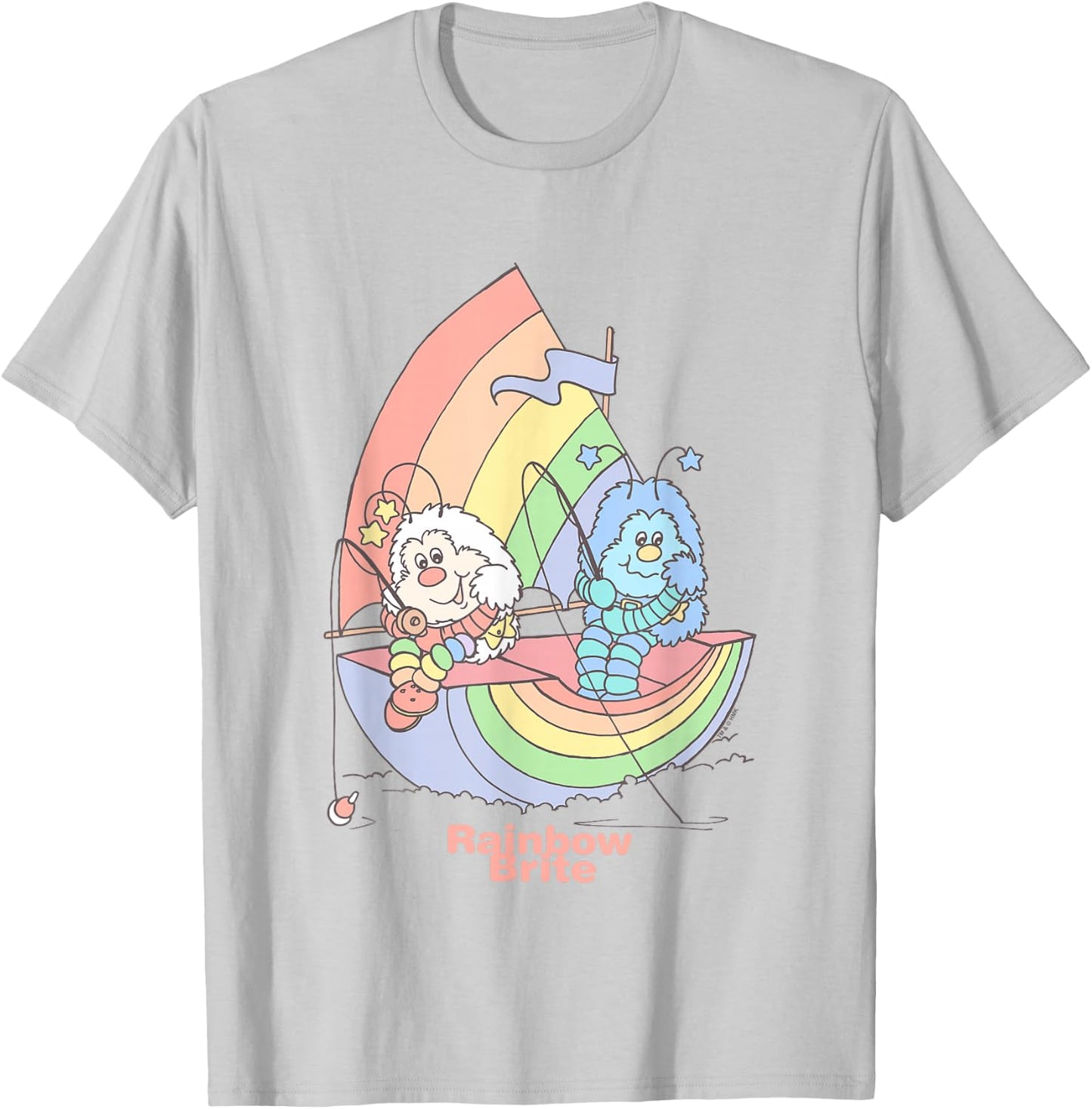 Rainbow Brite Twink & Champ Rainbow Rowboat T-Shirt - T-Shirt | Ash