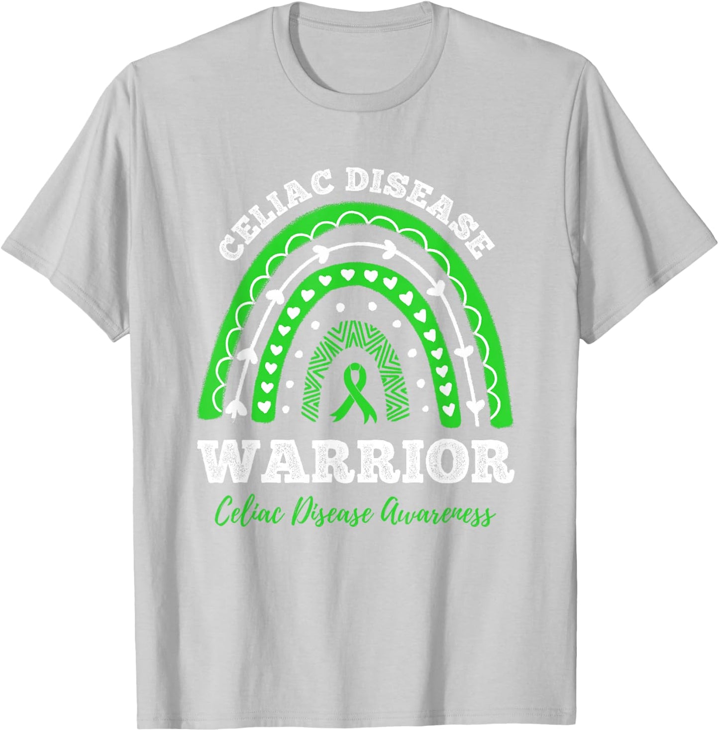 Warrior Green Ribbon Celiac Disease Awareness T-Shirt - T-Shirt | Ash