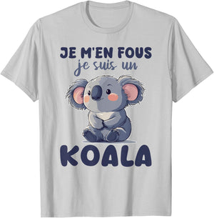 Je M'en Fous Je Suis Un Koala - Cute Koala , white, S T-Shirt - T-Shirt | Ash