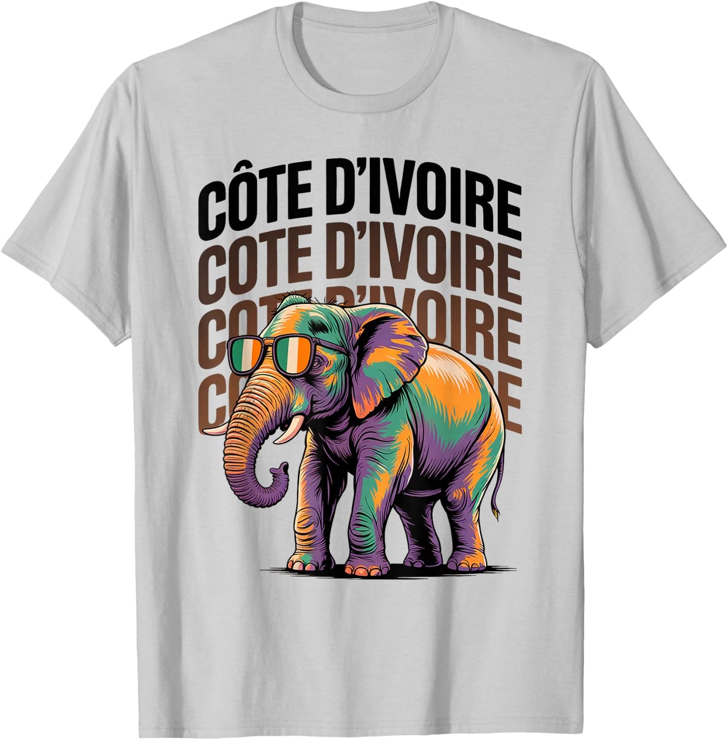 Cute CÔTE D'Ivoire Trip Elephant Ivory Coast Boys Vacay T-Shirt - T-Shirt | Ash