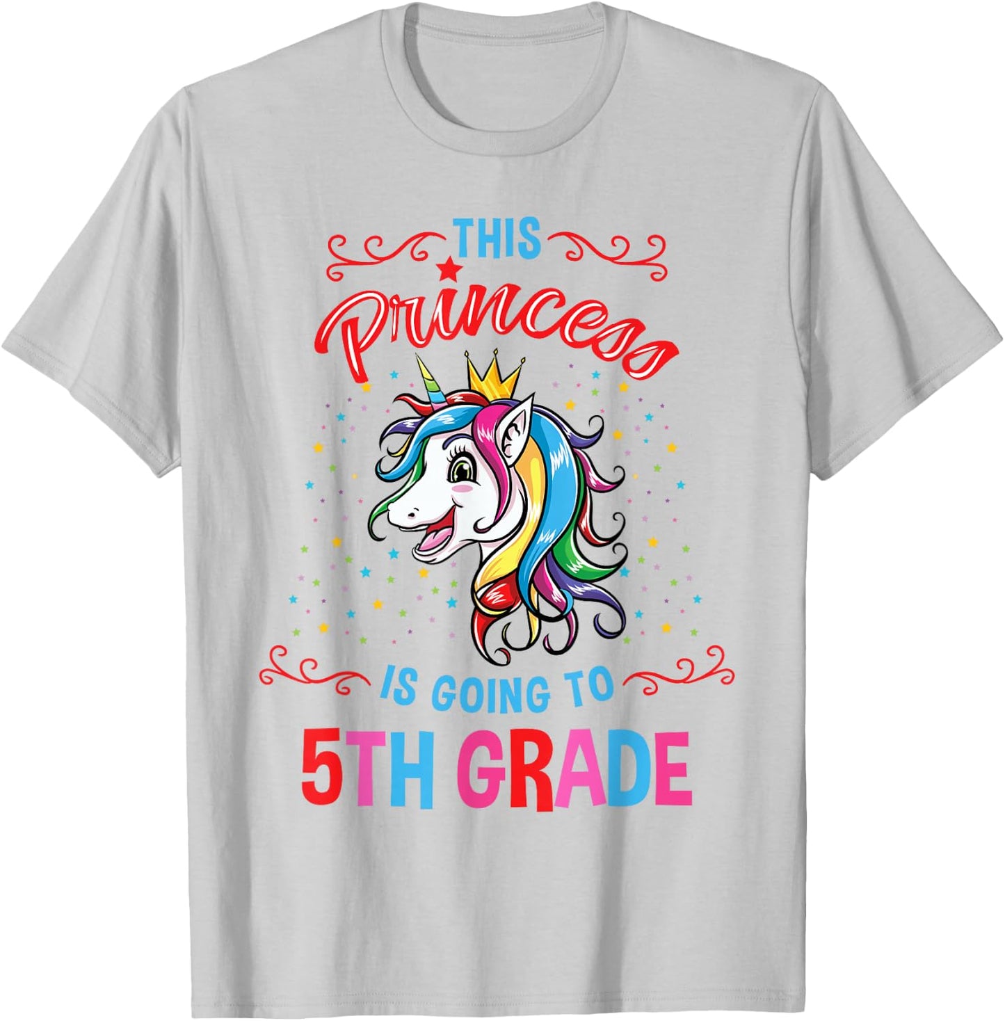 This Princess is Going to 5th Grade Back to School Girl T-Shirt - T-Shirt | Ash