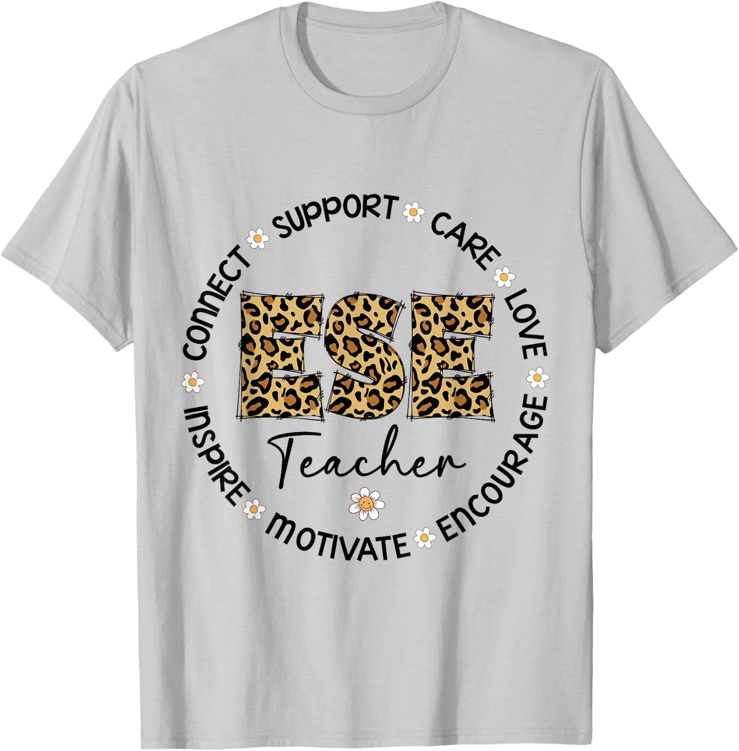 Leopard ESE Teacher Appreciation Week back to school T-Shirt - T-Shirt | Ash