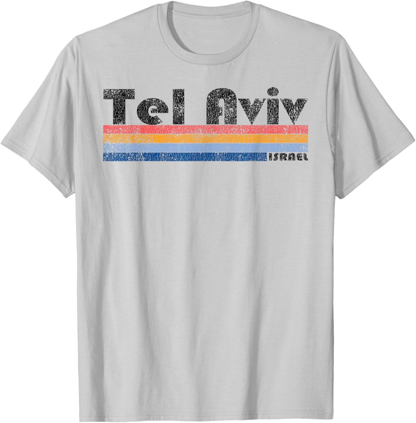 Vintage 1980s Style Tel Aviv Israel T-Shirt - T-Shirt | Ash
