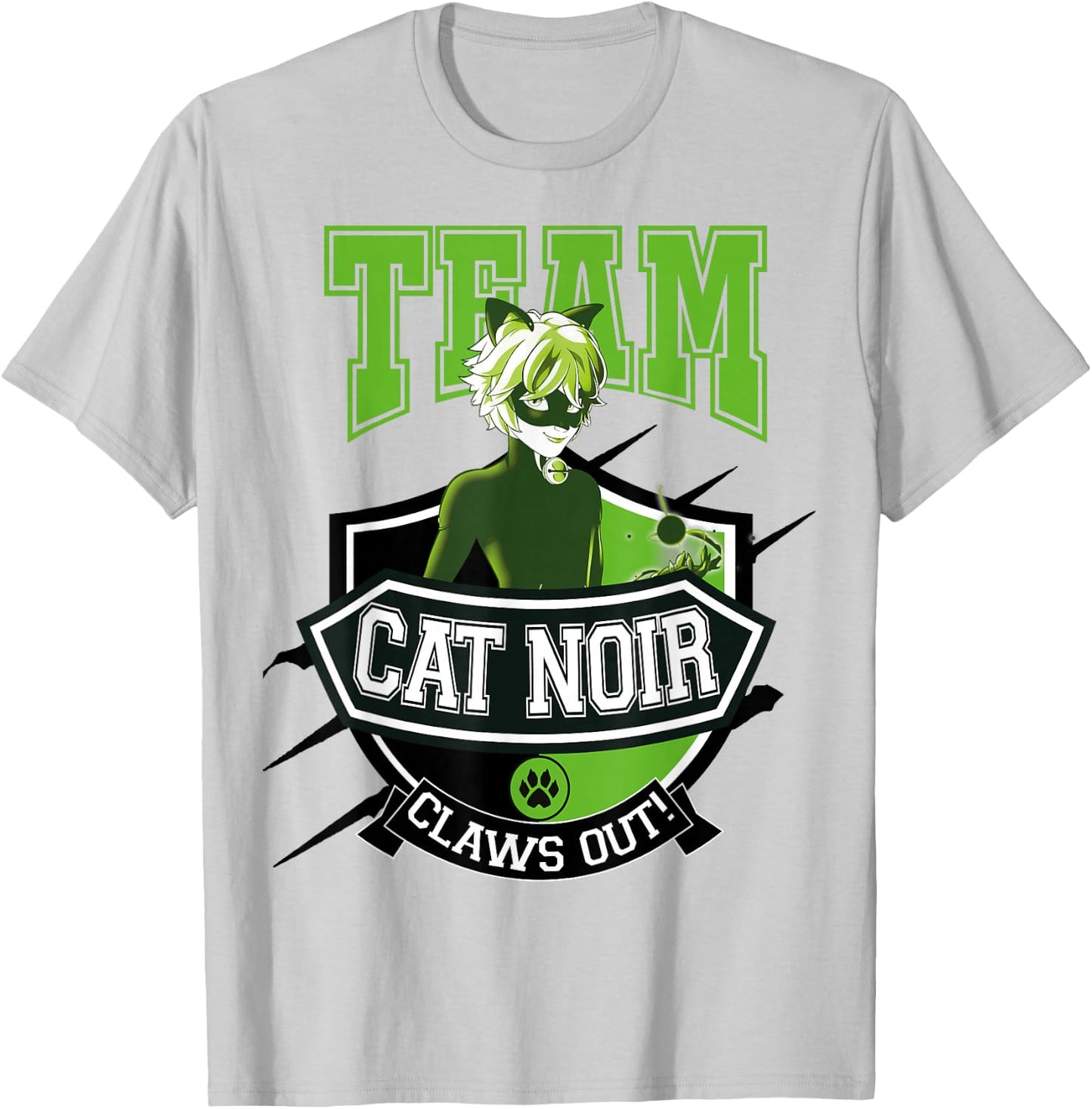 Miraculous Ladybug - Team Cat Noir T-Shirt - T-Shirt | Ash