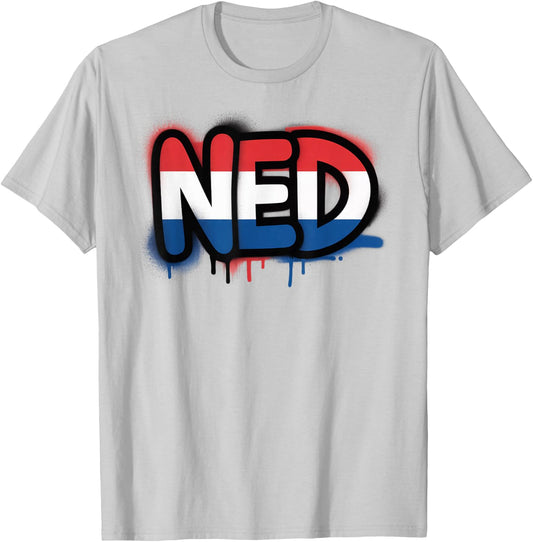 Netherlands Flag Nederland Dutch Pride Street Art T-Shirt - T-Shirt | Ash