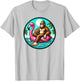 Bigfoot Flamingo Float Pool Party Sasquatch T-Shirt - T-Shirt | Ash