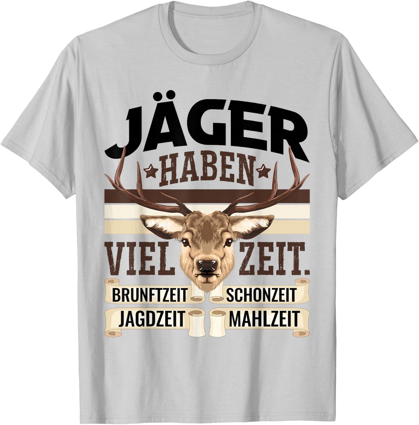 Jäger Haben Viel Zeit Spruch Geschenk für Jäger Spruch Männer T-Shirt - T-Shirt | Ash