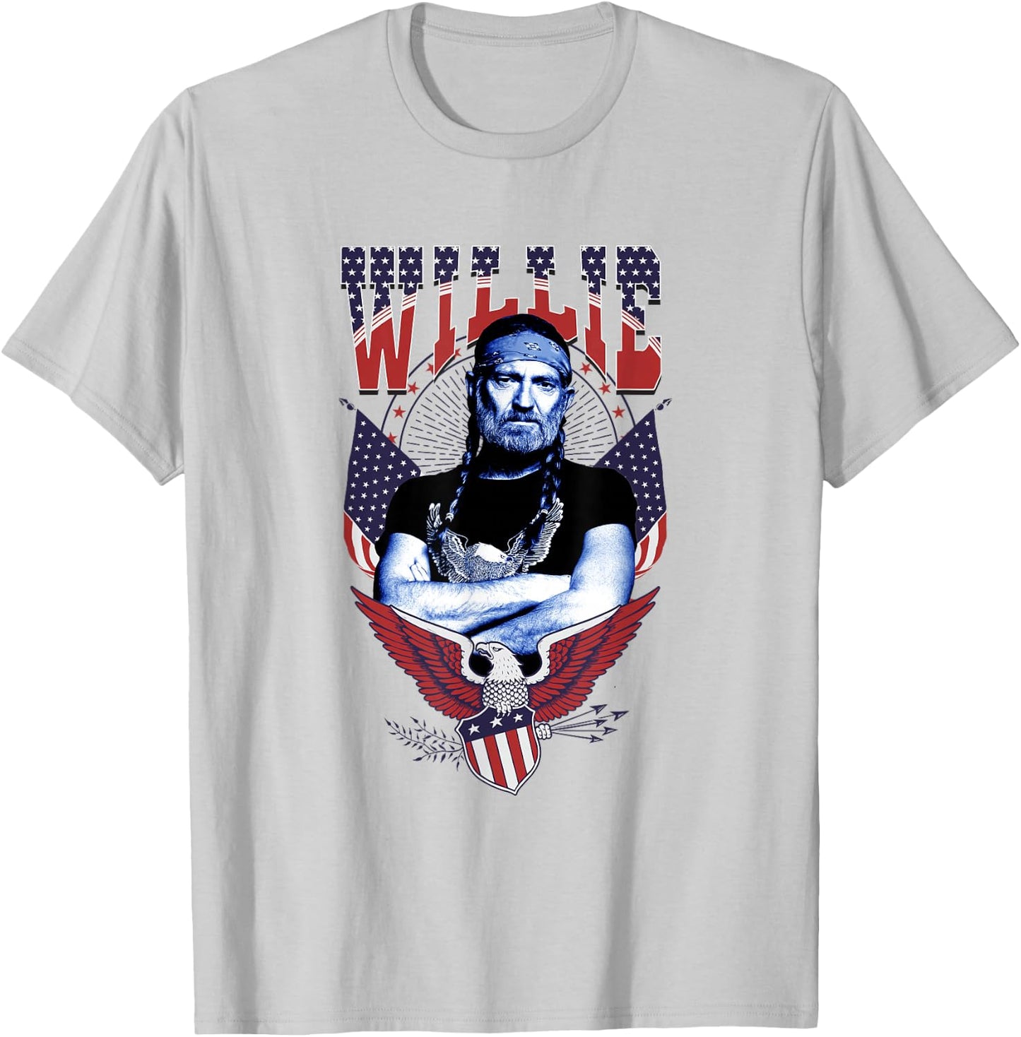 Offizielles Willie Nelson Eagle T-Shirt - T-Shirt | Ash