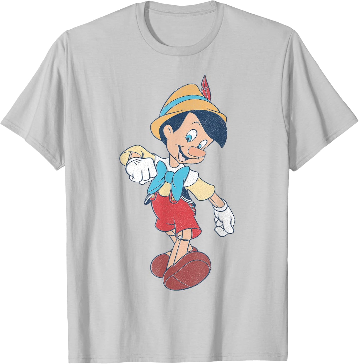 Disney Pinocchio Vintage Portrait Small T-Shirt - T-Shirt | Ash