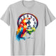 Always 5 O'clock Colorful Parrot Drinking Margarita T-Shirt - T-Shirt | Ash
