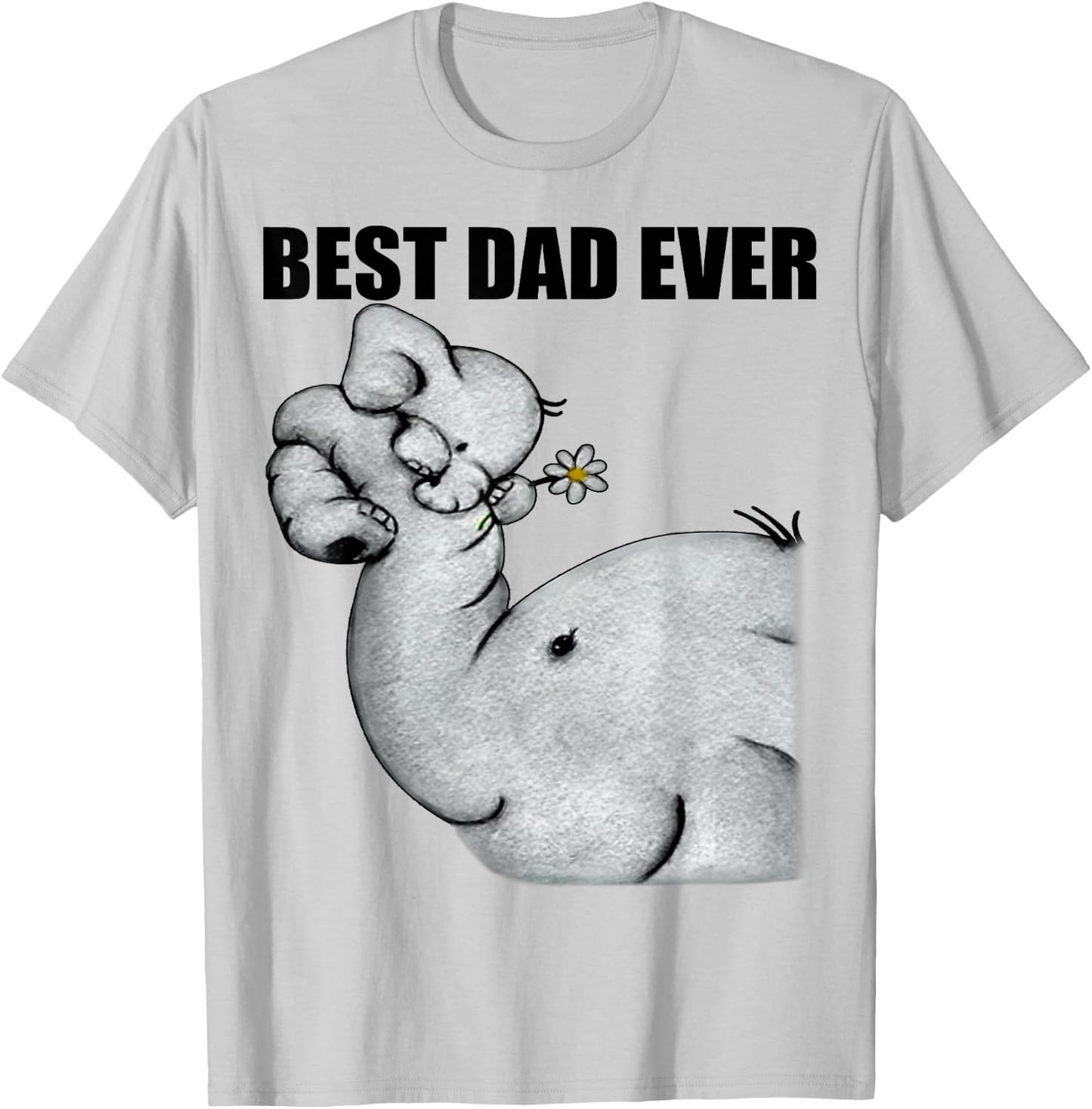 Best Dad Ever Elephant Dad Gift World's Best Dad Favorite T-Shirt - T-Shirt | Ash