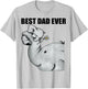 Best Dad Ever Elephant Dad Gift World's Best Dad Favorite T-Shirt - T-Shirt | Ash