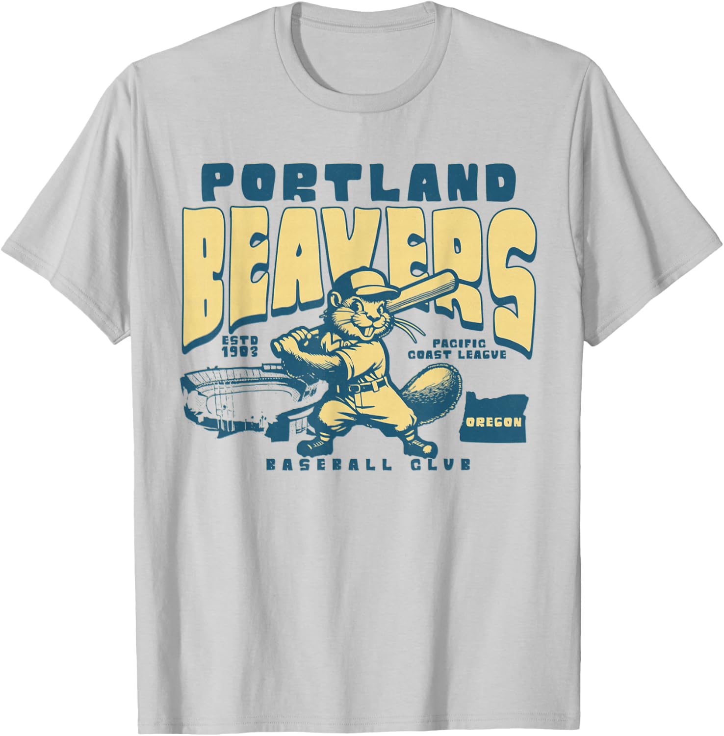 Portland Beavers Defunct baseball Team 1903 T-Shirt - T-Shirt | Ash