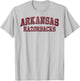 Elite Authentics Arkansas Razorbacks Retro Arch Officially Licensed , Small, Grey T-Shirt - T-Shirt | Ash