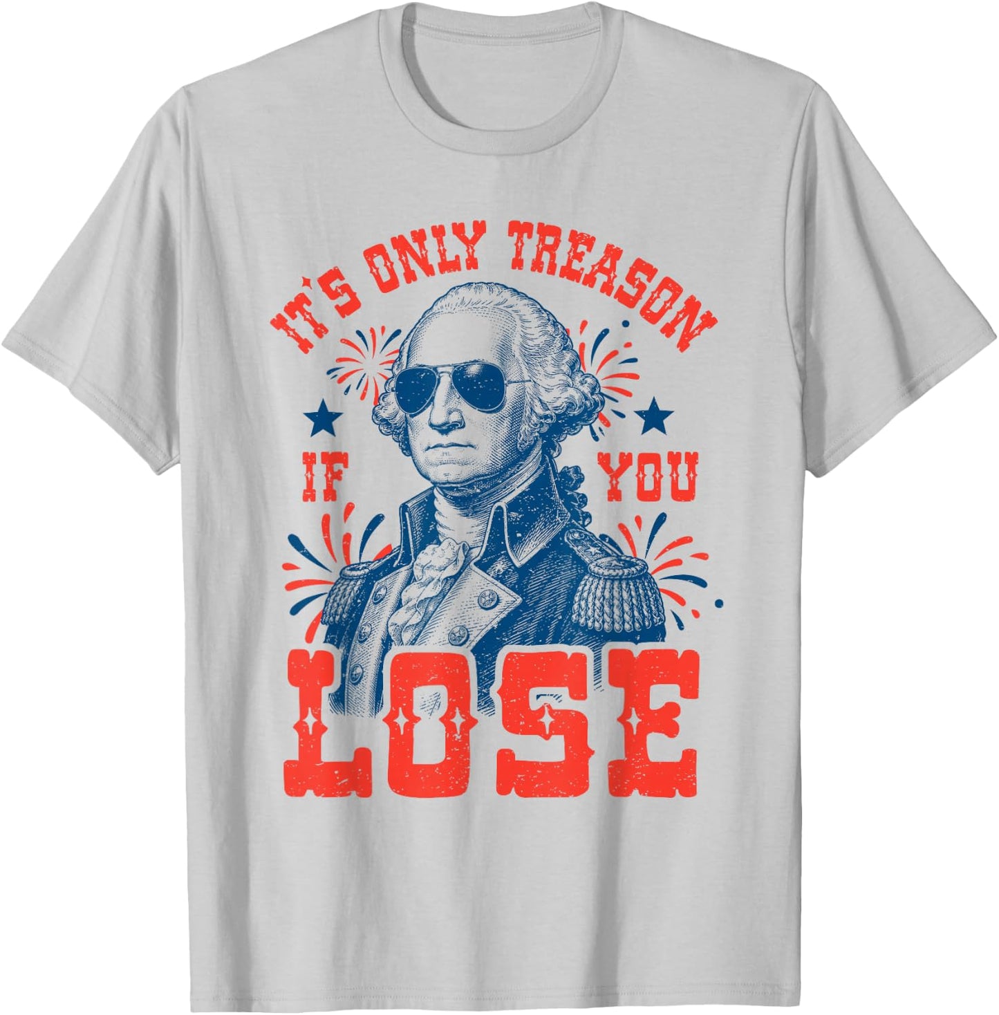 Funny George Washington Patriotic Meme 4th of July Humor T-Shirt - T-Shirt | Ash