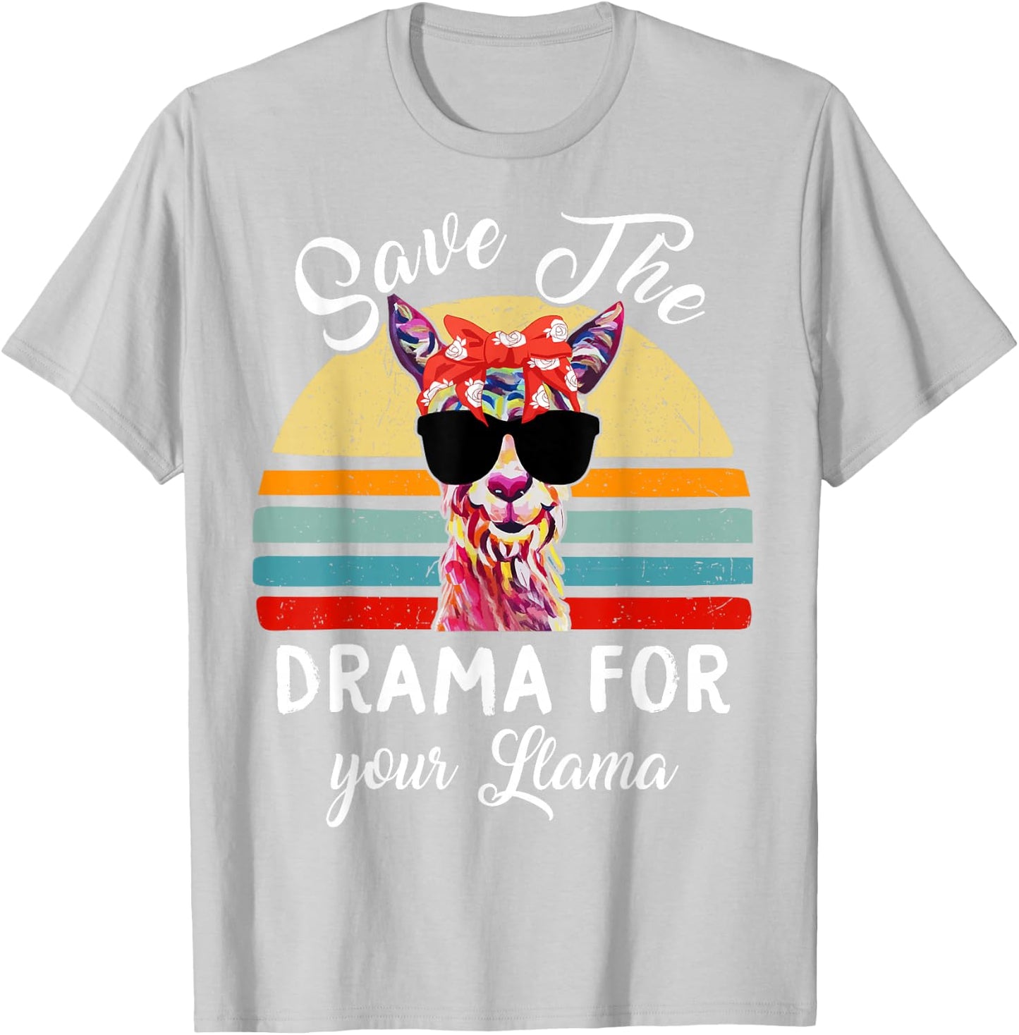 Llama-Shirt Save Drama For Your Llama Mama Mother Day Women T-Shirt - T-Shirt | Ash