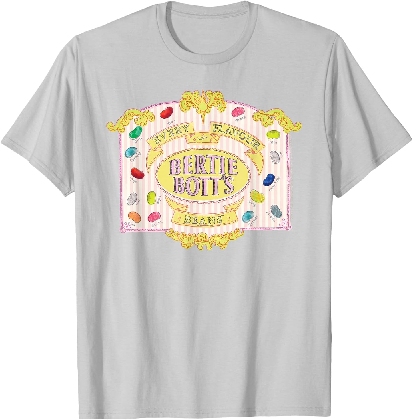 Harry Potter Bertie Bott's Every Flavour Beans T-Shirt - T-Shirt | Ash