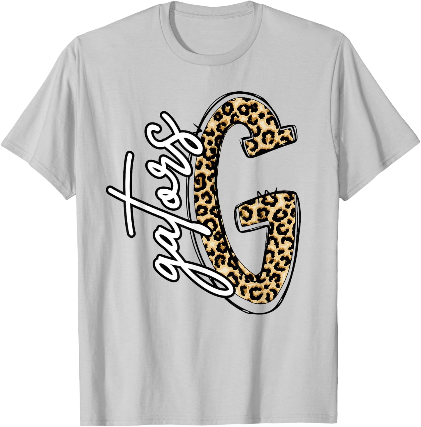 Gators Leopard Letter School Spirit Mascot T-Shirt - T-Shirt | Ash