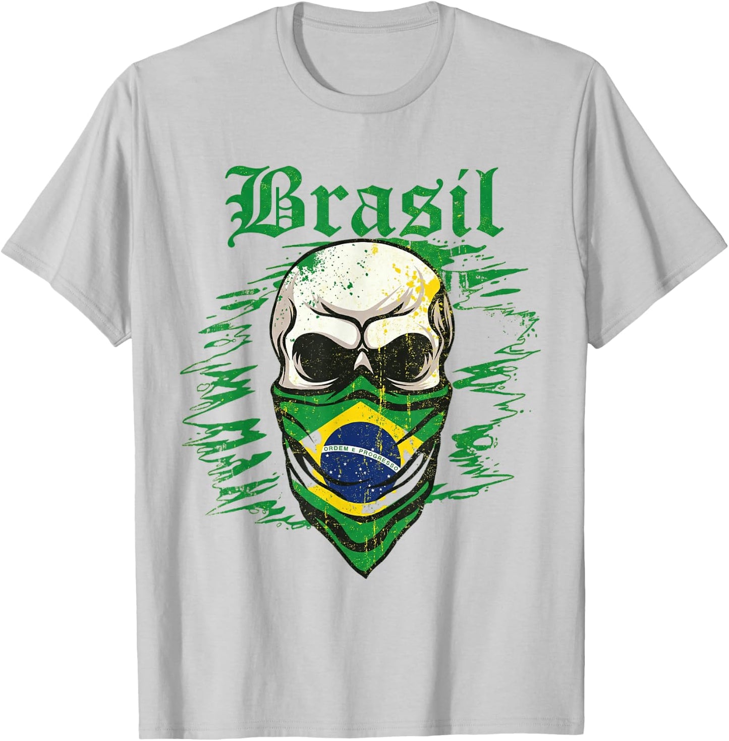 Brésil Cadeau Drapeau Brésil Fan Vintage Samba Brasil T-Shirt - T-Shirt | Ash