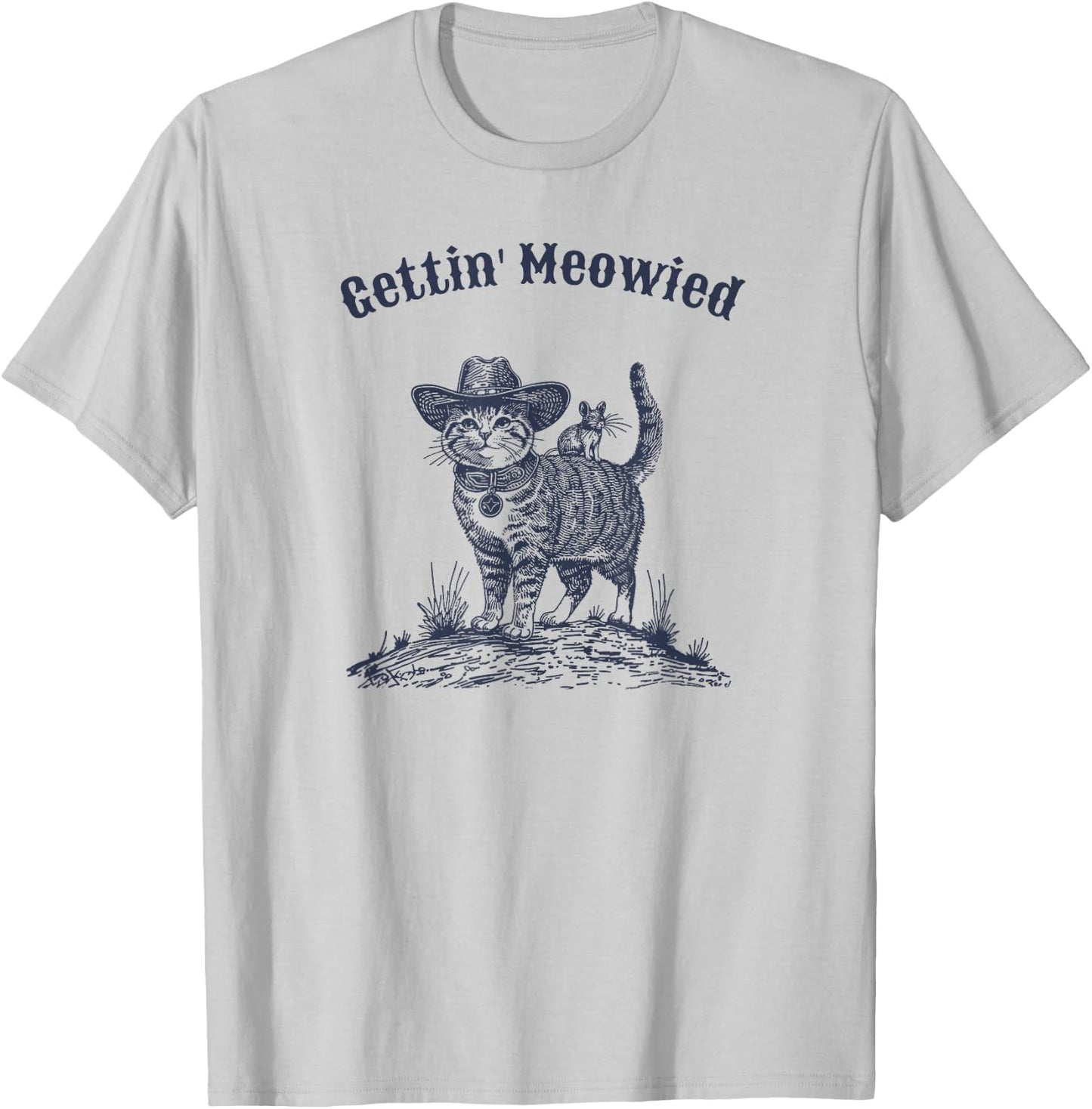 Meowdy Bachelorette Party Cowgirl Cowboy Cat Bridal Squad T-Shirt - T-Shirt | Ash