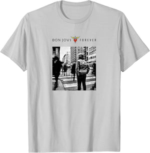 Official Bon Jovi Forever Case, White , White T-Shirt - T-Shirt | Ash