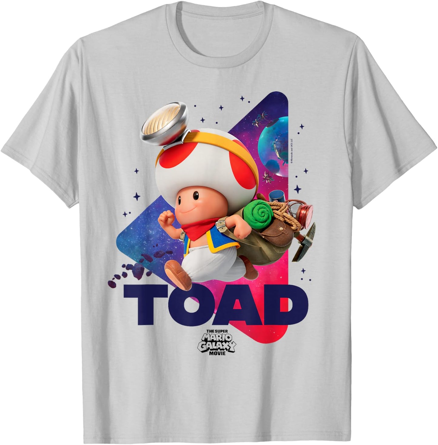 The Super Mario Galaxy Movie Toad Galaxy Run T-Shirt - T-Shirt | Ash