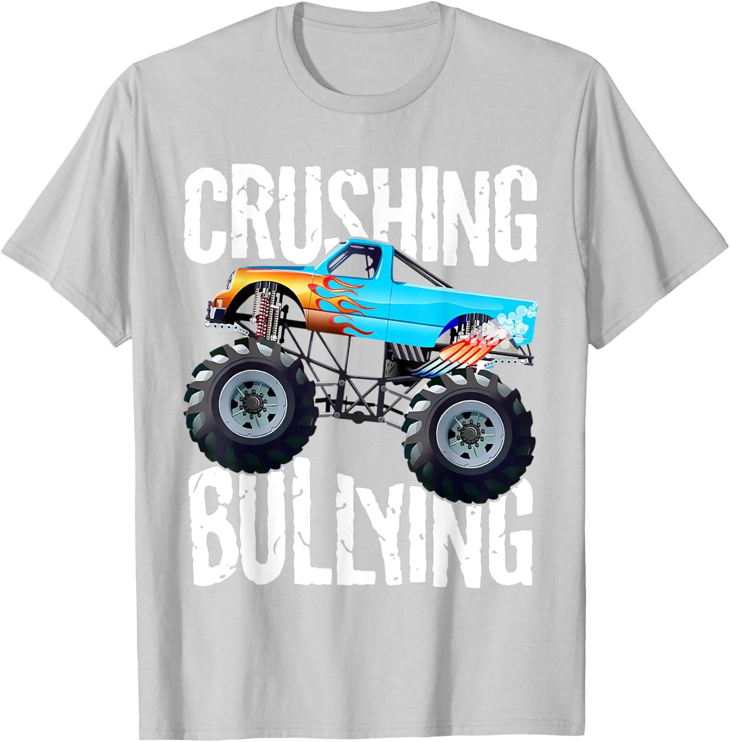 Crushing Bullying Car Monster Truck Unity Day Orange T-Shirt - T-Shirt | Ash