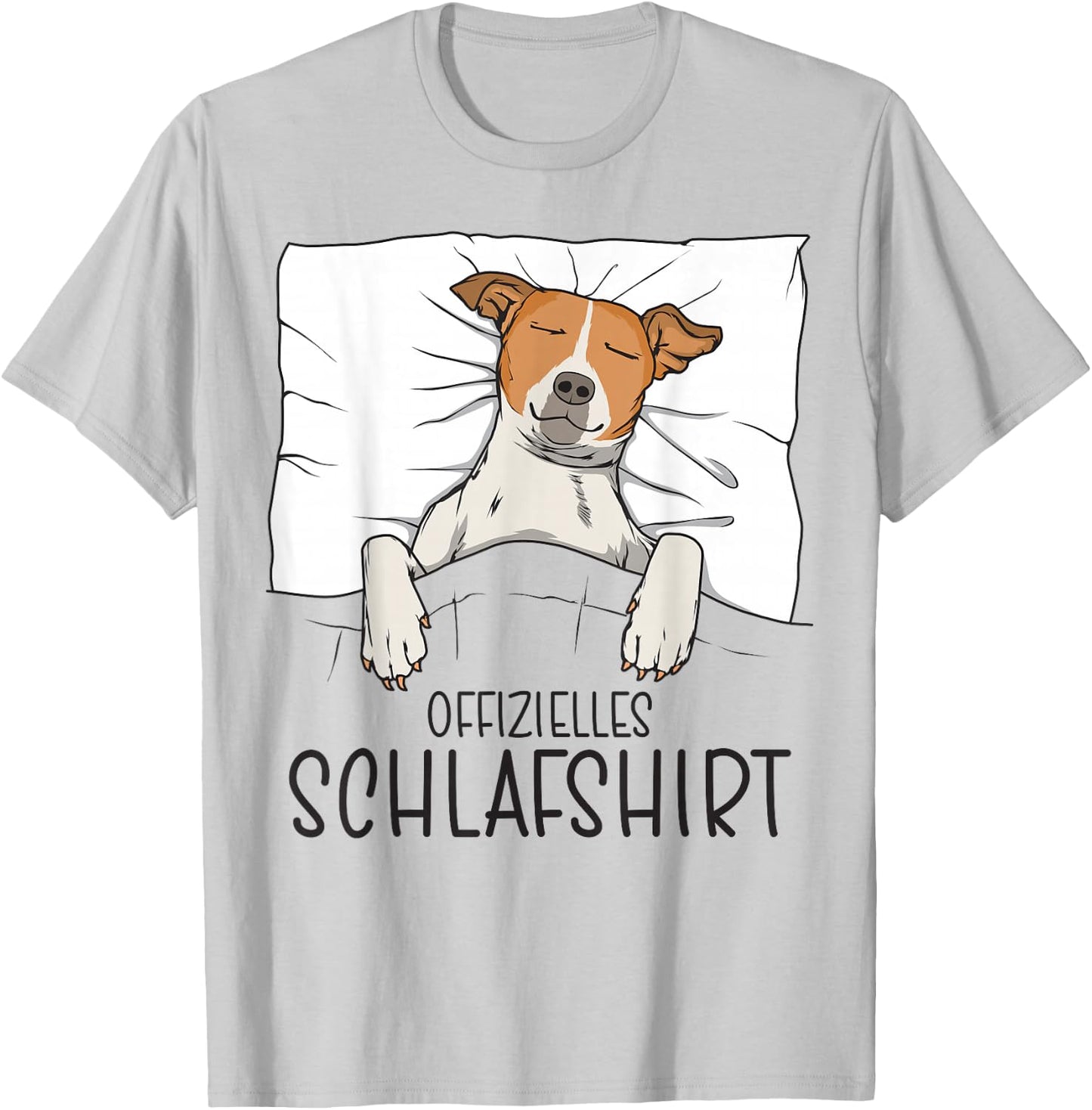 Official Jack Russel Terrier Dog Pyjamas, White T-Shirt - T-Shirt | Ash