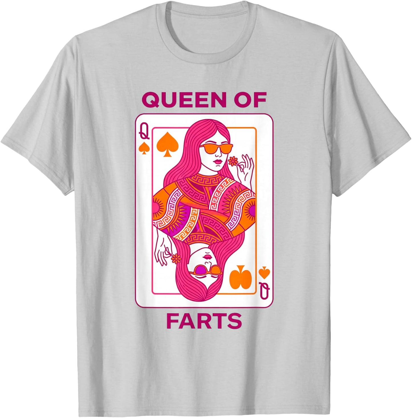 Queen of Farts Lustige Spielkarte Humor für Erwachsene Squad T-Shirt - T-Shirt | Ash