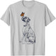 Vintage Boxer Dog with Butterfly Lover T-Shirt - T-Shirt | Ash