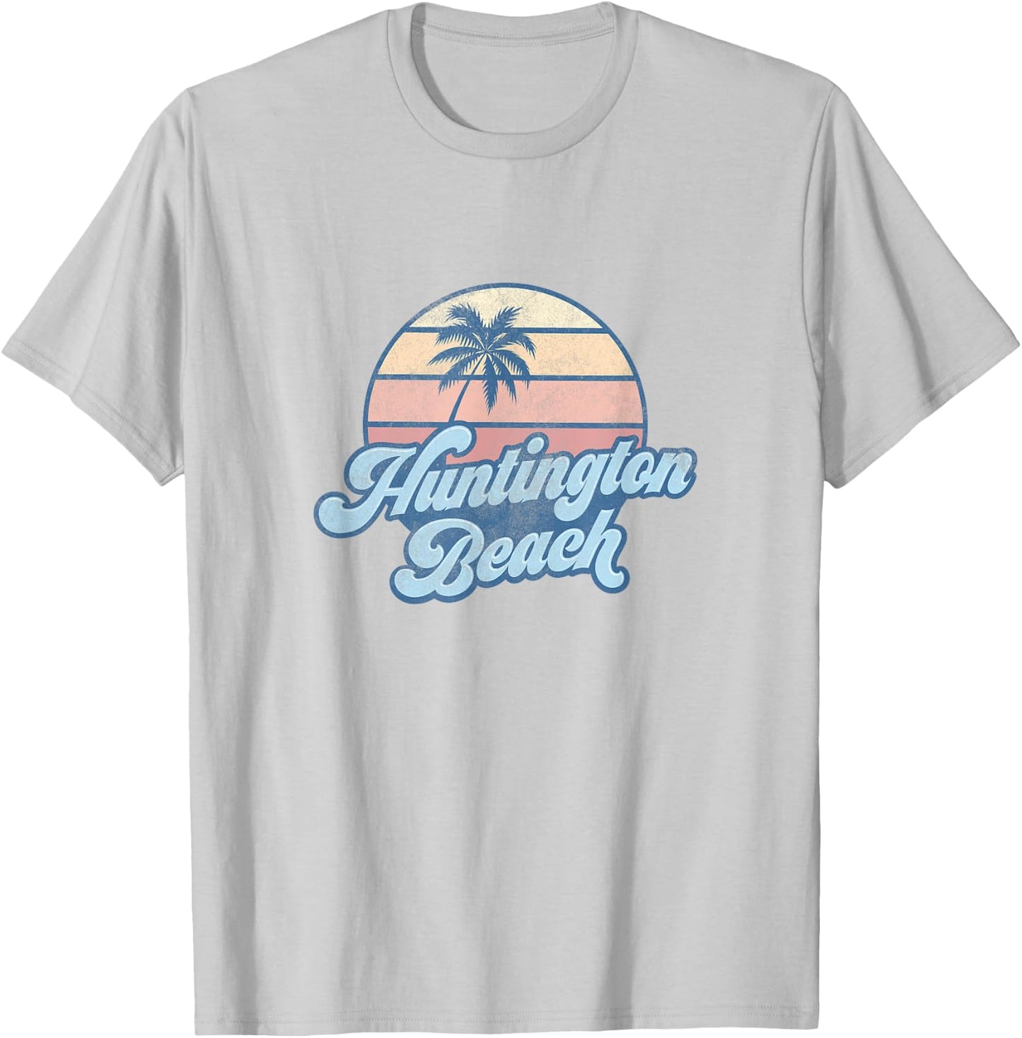 Huntington Beach California CA T Shirt Vintage 70s Surfer Women Girls Kids T-Shirt - T-Shirt | Ash