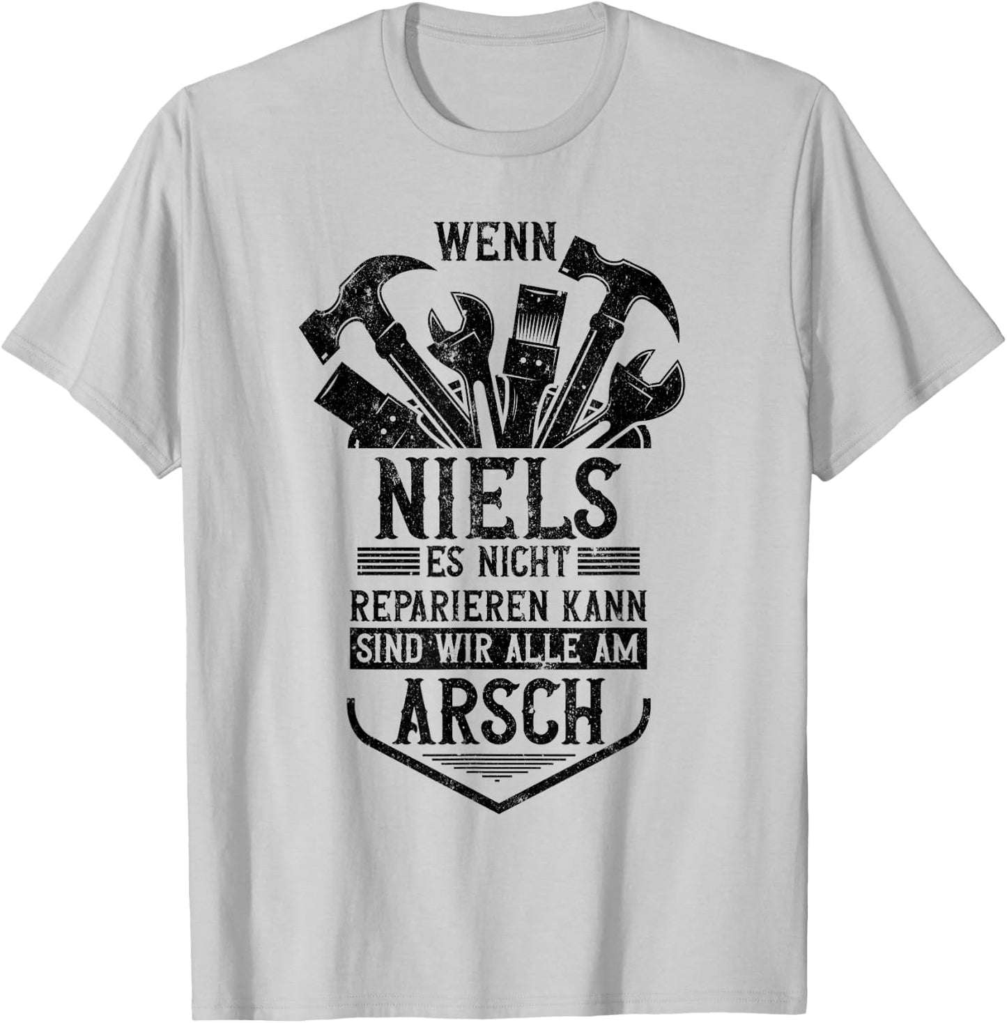 Niels Vorname Name Lustiges Niels T-Shirt - T-Shirt | Ash