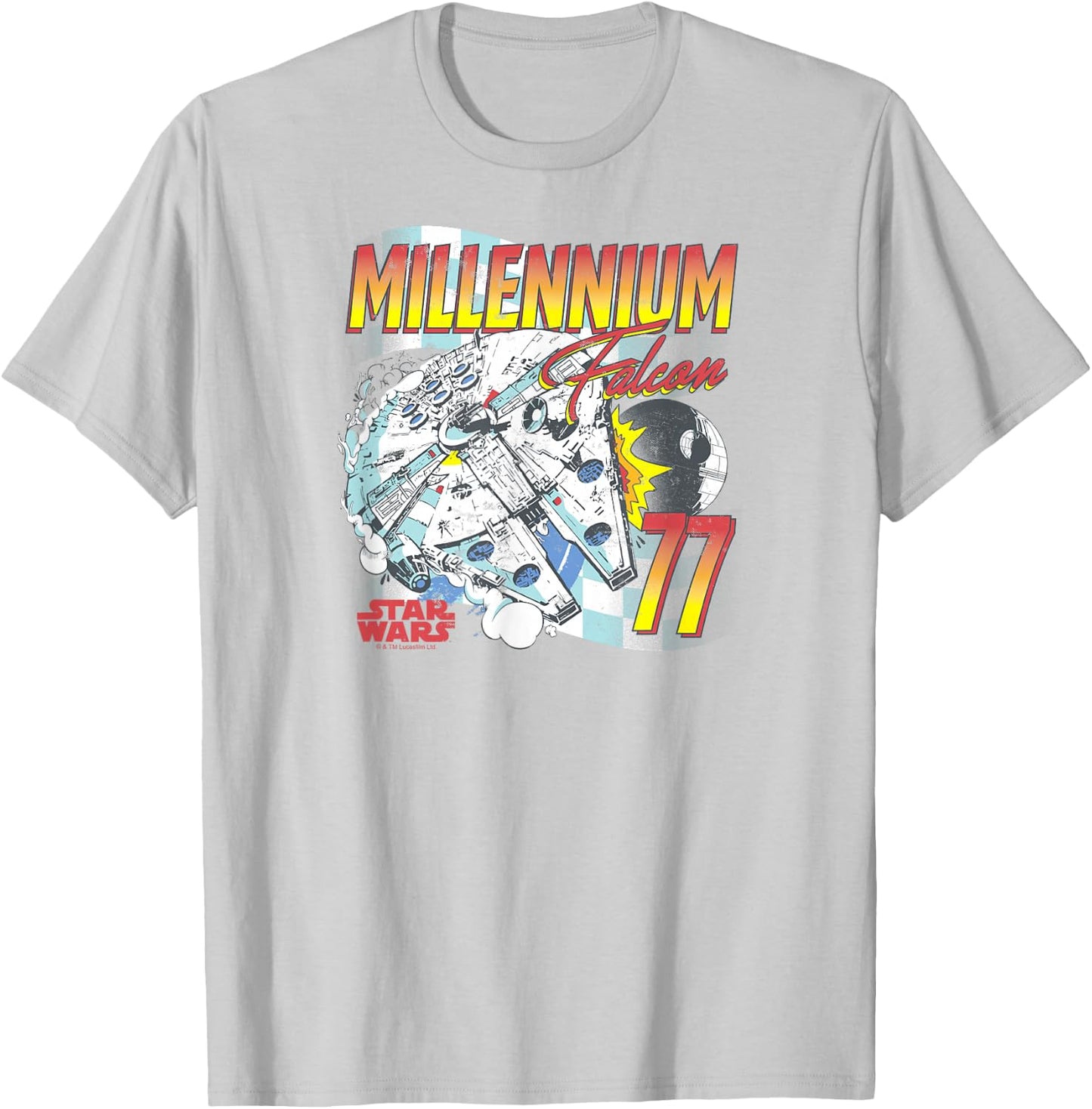 Star Wars - Millennium Falcon Facing T-Shirt - T-Shirt | Ash