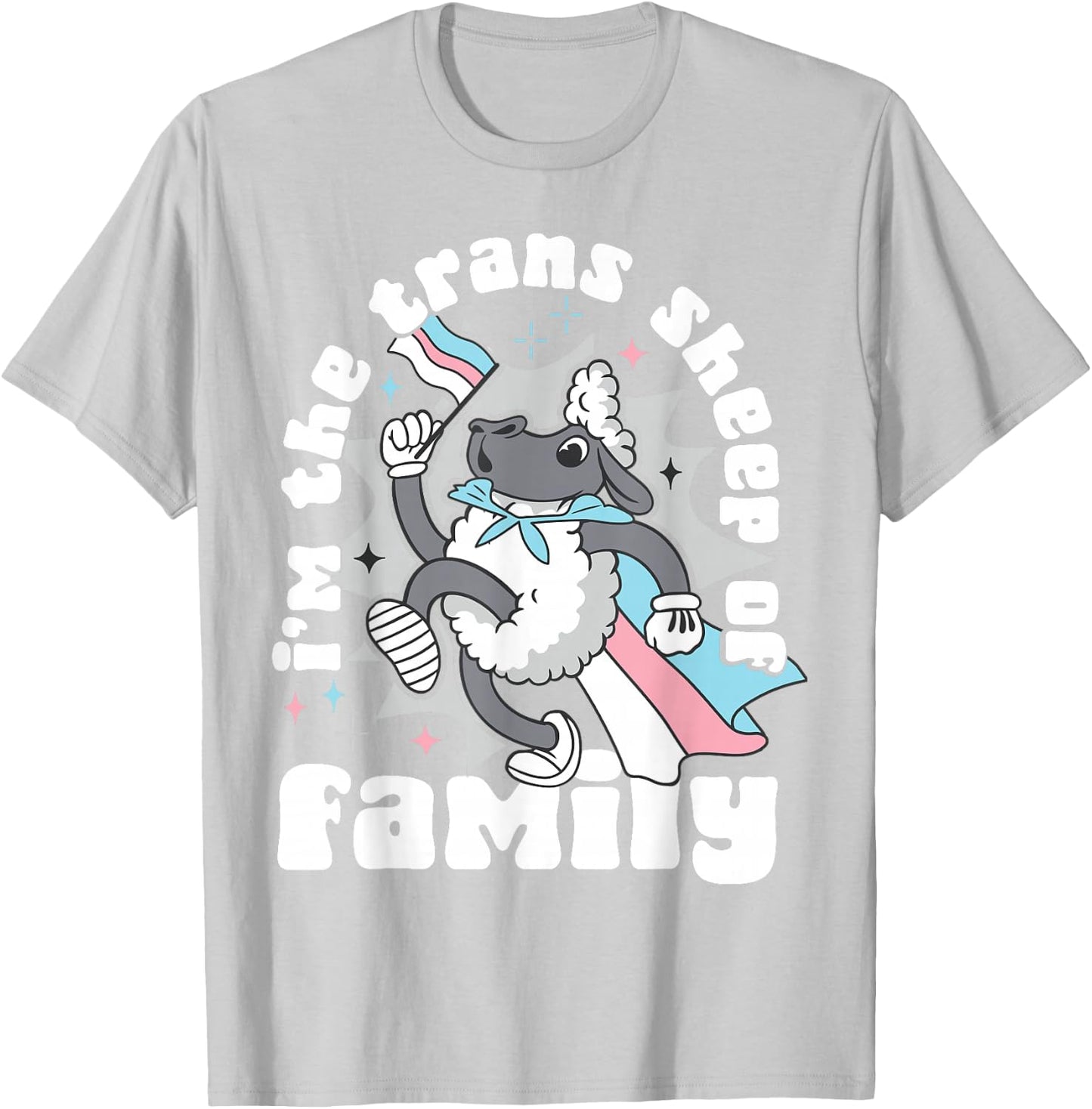 Transgender Trans LGBT Pride Rights Sheep I'm The Trans T-Shirt - T-Shirt | Ash