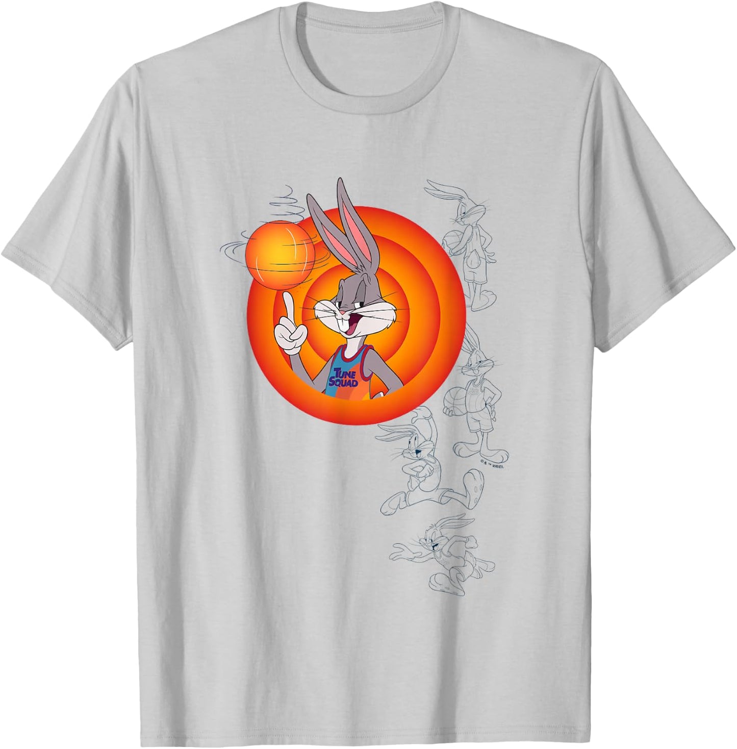 Space Jam: A New Legacy Best Player Bugs Bunny Chest Frame T-Shirt - T-Shirt | Ash
