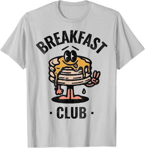 Breakfast Club Retro Vintage Pancake Trendy Aesthetic Brunch T-Shirt - T-Shirt | Ash