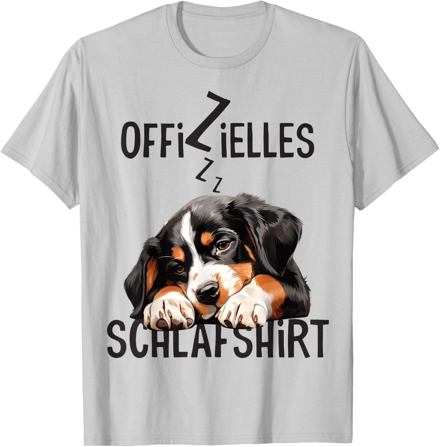 Offizielles Schlafshirt Entlebucher Sennenhund Hund Lustig T-Shirt - T-Shirt | Ash